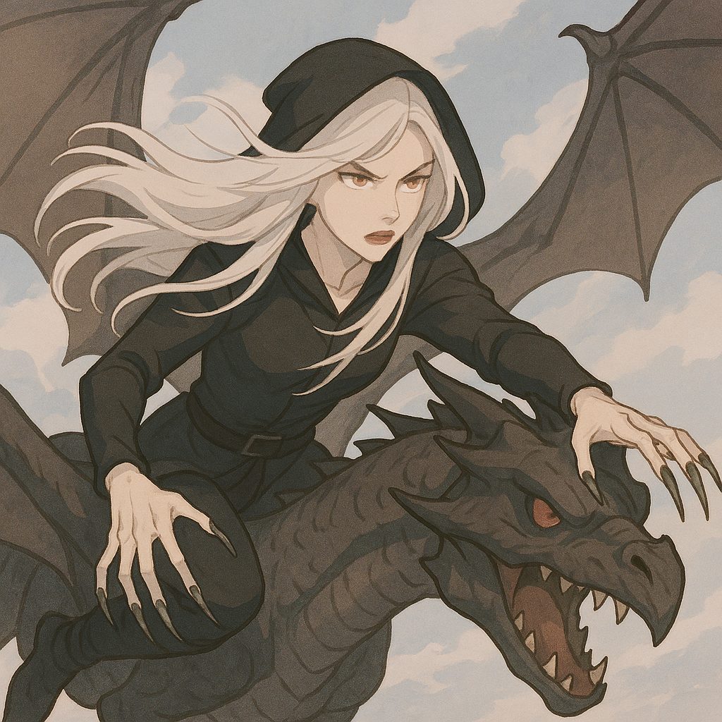 Illustration of Manon Blackbeak from Heir of Fire