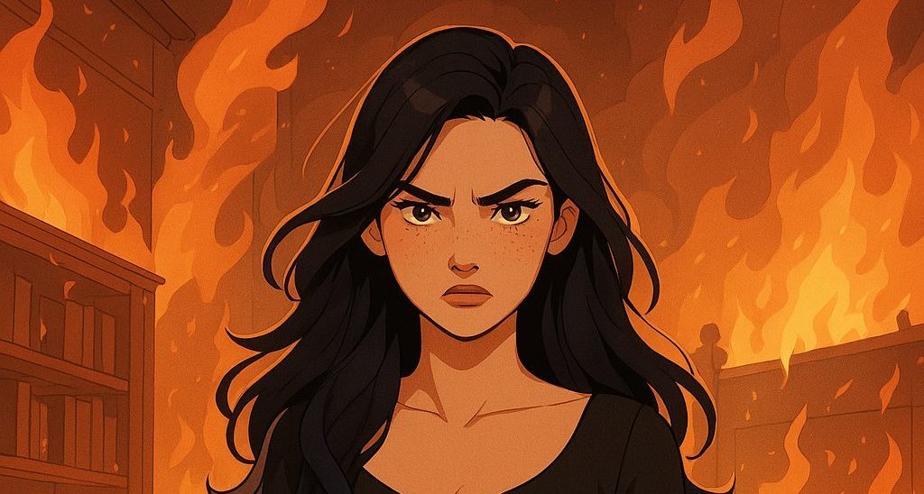 Tory burning Darius's room in Ruthless Fae
