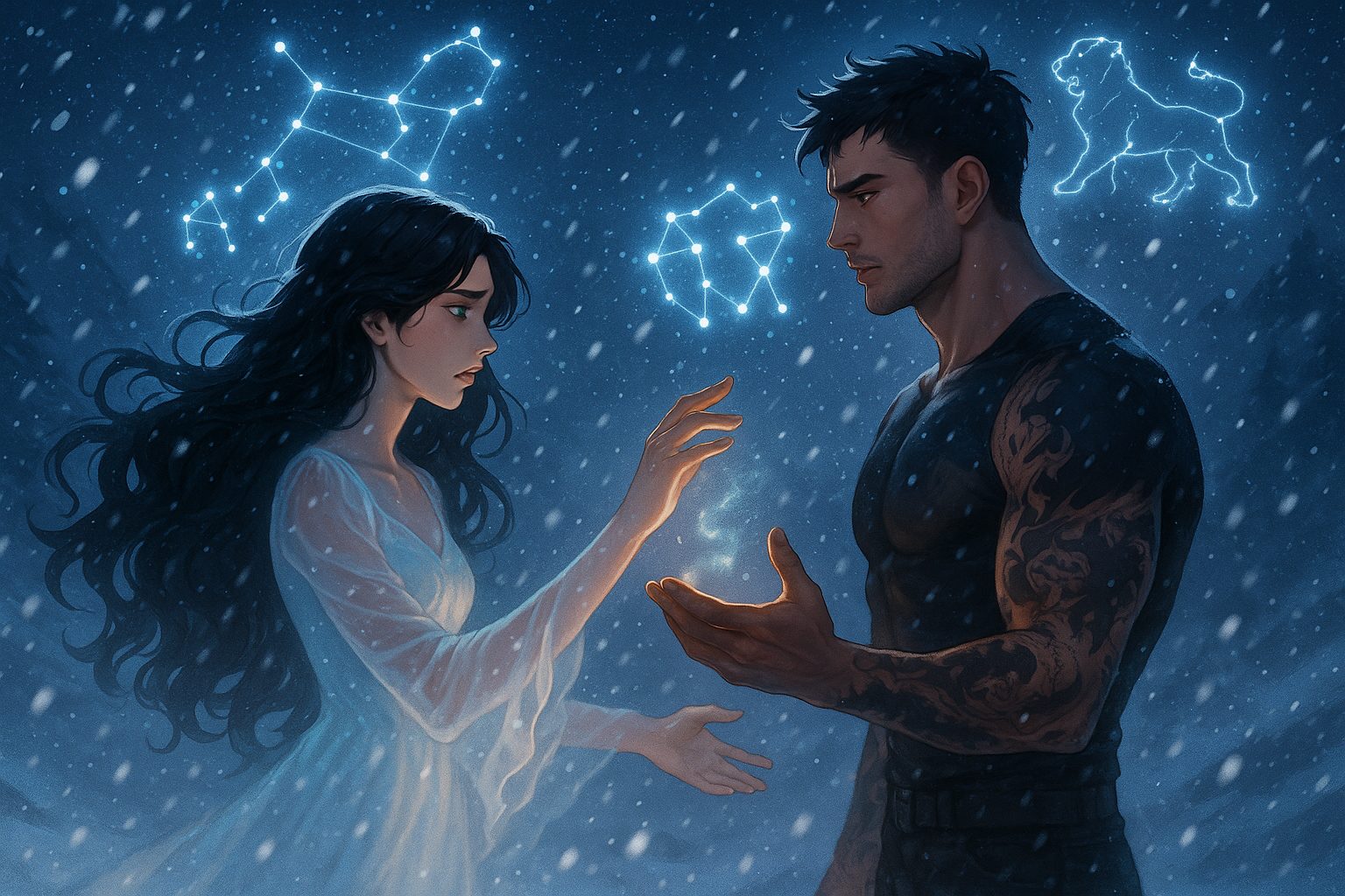 Tory rejecting Darius during their Divine Moment in Shadow Princess