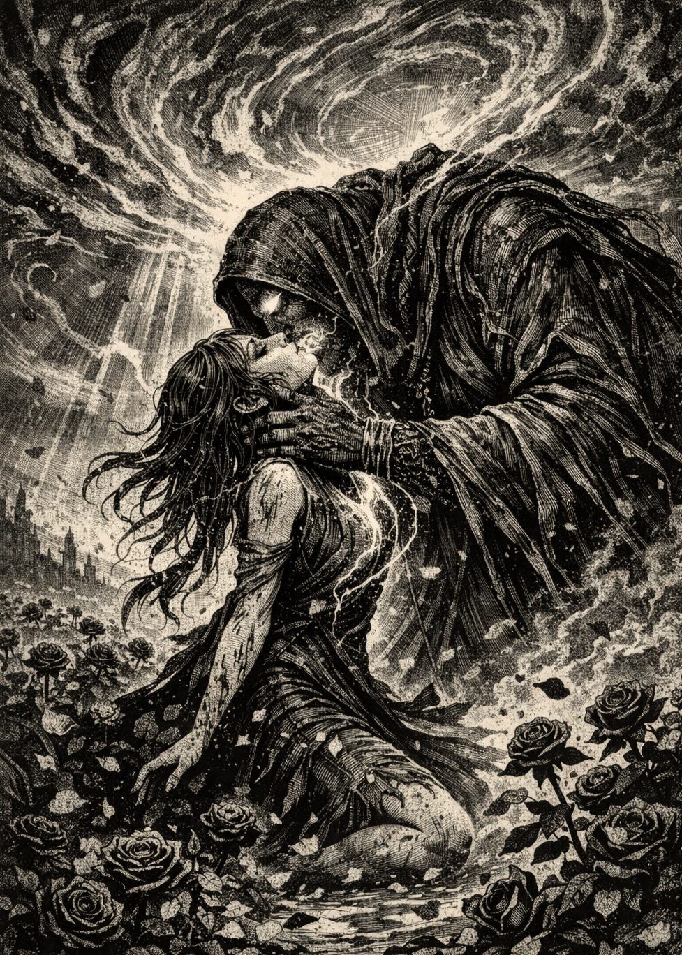 Vitarus sealing the bargain with Lilith in Six Scorched Roses