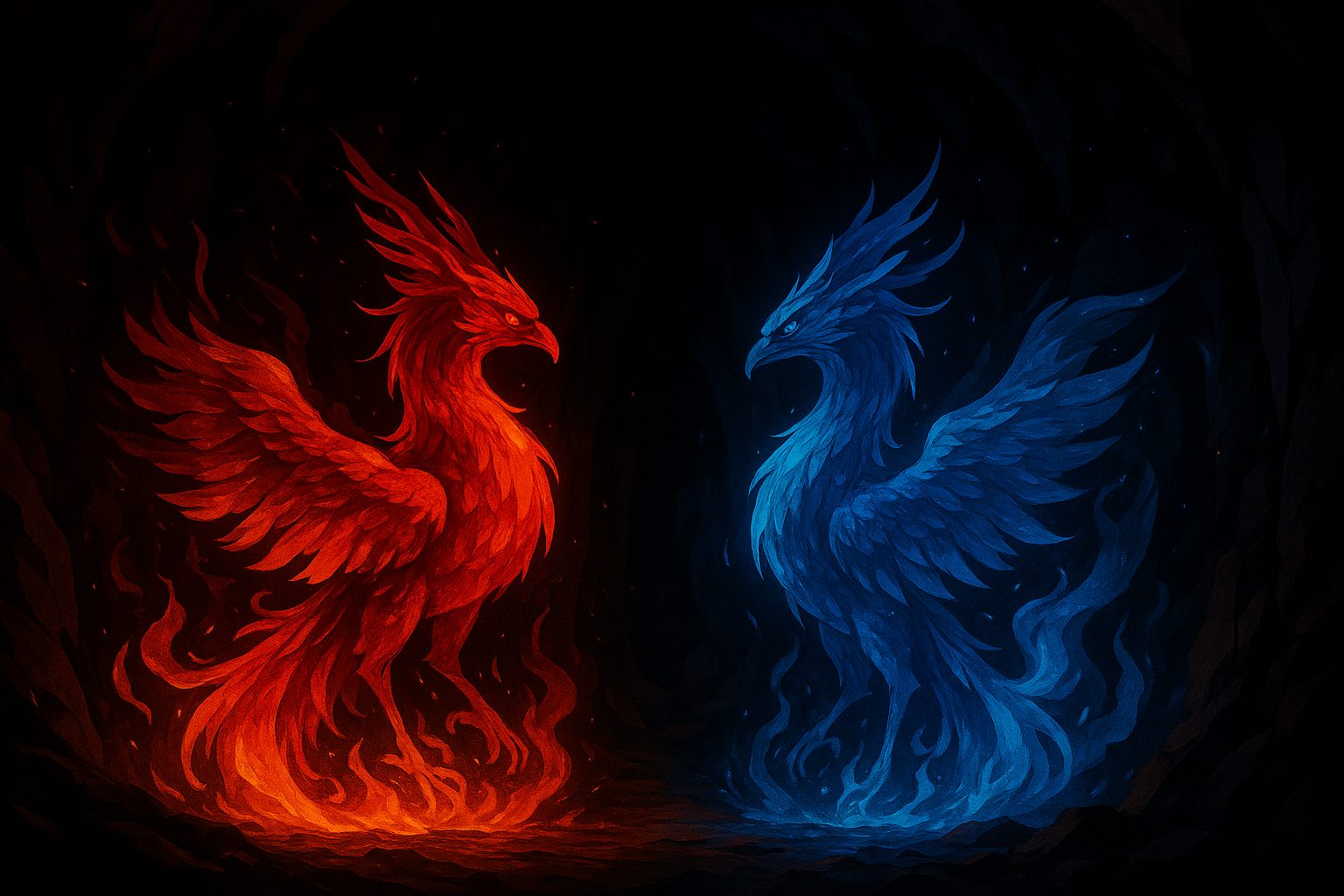 Darcy and Tory awakening as Phoenixes in The Reckoning
